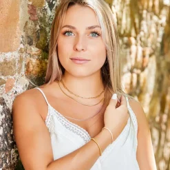 Damenarmband 925er Silber vergoldet Zirkonia SB0295