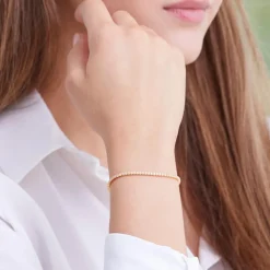 Damenarmband 925er Silber vergoldet Zirkonia SB0295