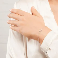 Damenarmband Herz aus 585er Weißgold mit Diamanten BDB0013-14KW