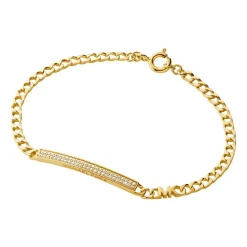 Damenarmband Statement Link, 925er Silber, vergoldet MKC1379AN710