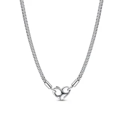 Damenkette aus 925er Silber mit Infinity-Herzverschluss 392451C00-45