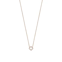 Damenkette aus rosévergoldetem 925er Silber, Zirkonia ESNL01341242