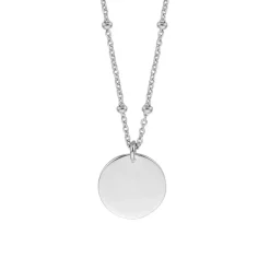 Damenkette aus Sterlingsilber mit Anhänger, gravierbar ESNL01381142