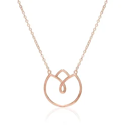 Damenkette Blüte aus Sterlingsilber, rosévergoldet LSN0033-R
