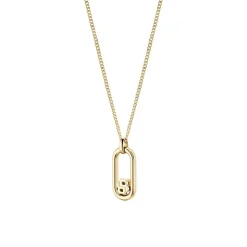 Damenkette Double B aus Edelstahl mit Anhänger, IP Gold 1580627