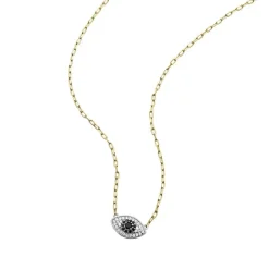 Damenkette Evil Eye aus Sterlingsilber, vergoldet JFS00581998