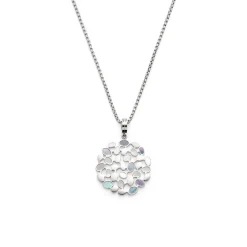 Damenkette Minea aus Edelstahl mit Perlmutt 019712