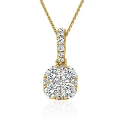 Damenkette mit Diamantanhänger aus Gelbgold BDP0050-GSLK