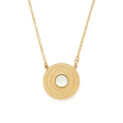 Damenkette Theresia, Edelstahl, vergoldet, gravierbar 022864