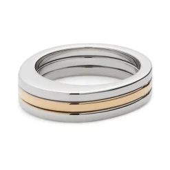 Damenring Astratto aus Edelstahl, teilvergoldet 017930