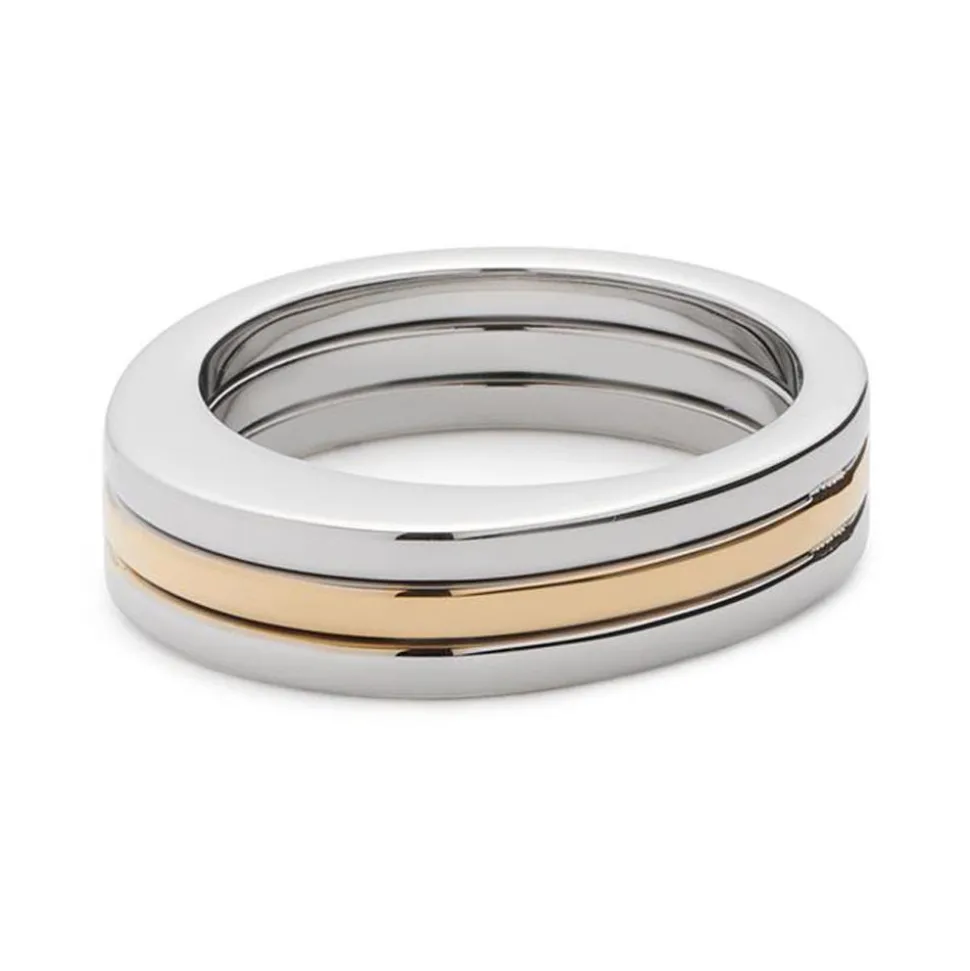 Damenring Astratto aus Edelstahl, teilvergoldet 017930