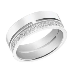 Damenring aus Edelstahl mit Zirkonia 2031468