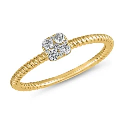 Damenring aus Gelbgold mit Brillanten BDR0096-GSL