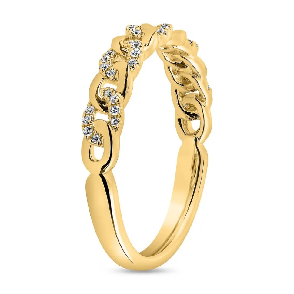 Damenring aus Gelbgold mit lab grown Brillanten BDR0087LG-GSL