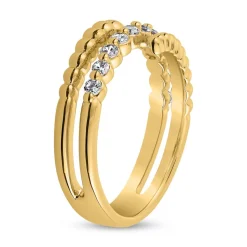 Damenring aus Gelbgold mit lab grown Diamanten BDR0111LG-GSL