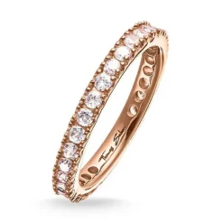 Damenring aus rosévergoldetem 925er Silber mit Zirkonia TR1981-416-14