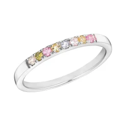 Damenring aus Sterlingsilber, Zirkonia, pastellfarben 2037842