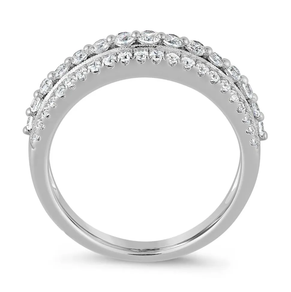 Damenring aus Weißgold oder Platin mit Brillanten BDR0070-WSL