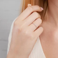 Damenring 585er Weißgold mit Diamanten DR0516-W