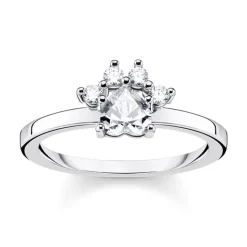 Damenring Katzen Pfote aus 925er Silber mit Zirkonia TR2289-643-14