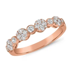 Damenring mit Diamanten aus Roségold BDR0084-RSL