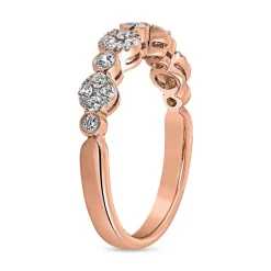 Damenring mit Diamanten aus Roségold BDR0084-RSL