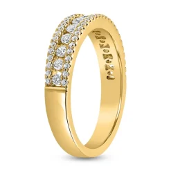 Damenring mit Diamanten aus Gelbgold BDR0046-GSL