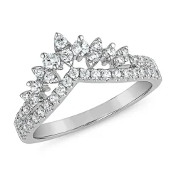 Damenring mit Diamanten aus Platin oder Weißgold BDR0110-WSL