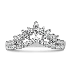 Damenring mit Diamanten aus Platin oder Weißgold BDR0110-WSL