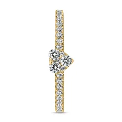 Damenring mit Herz aus Gelbgold, Brillanten BDR0101-GSL