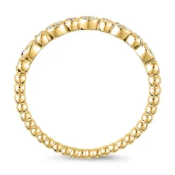 Damenring mit lab grown Brillanten aus Gelbgold BDR0106LG-GSL