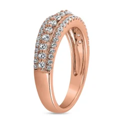 Damenring mit lab grown Brillanten Roségold, gravierbar BDR0070LG-RSL