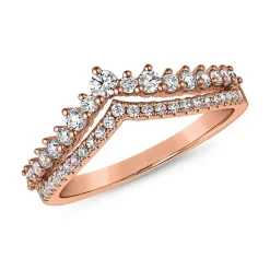 Damenring mit lab grown Brillanten aus Roségold BDR0061LG-RSL