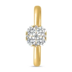 Damenring mit lab grown Diamanten aus Gelbgold BDR0059LG-GSL