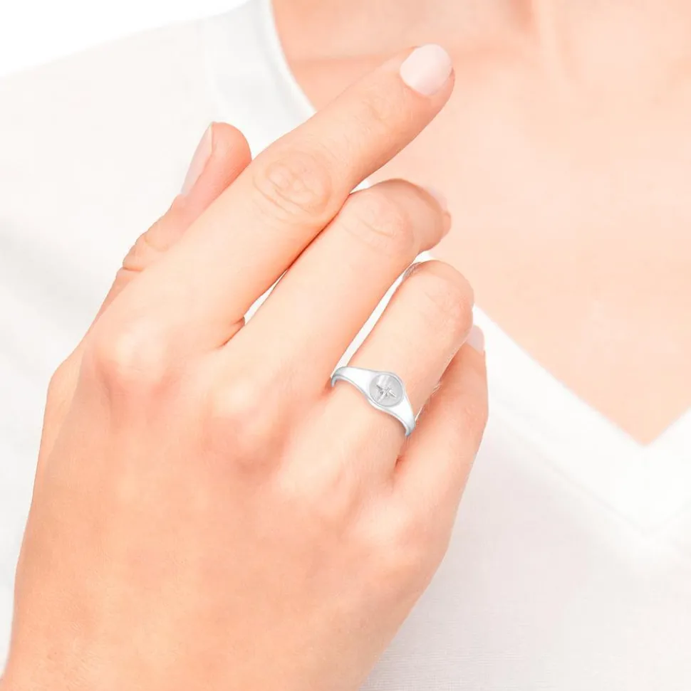 Damenring Polarstern aus Sterlingsilber und Perlmutt 2036886