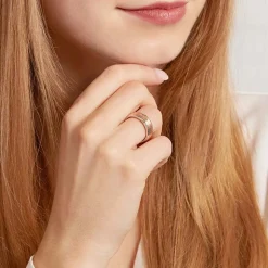 Damenring Sterlingsilber bicolor Zirkonia R8586czSL