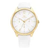 Damenuhr Layla aus vergoldetem Edelstahl und Leder 1782454