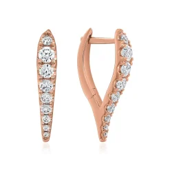 Diamant Creolen für Damen aus Roségold BDE0086-RSL