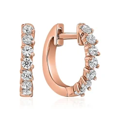 Diamant Creolen für Damen aus Roségold BDE0083-RSL