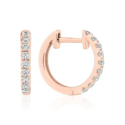 Diamant Creolen für Damen aus Roségold BDE0043-RSL