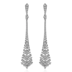 Diamant Ohrhänger aus Weißgold oder Platin BDE0080-WSL