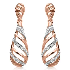 Diamant Ohrringe roségold 54 Diamanten 0,114 ct. DE0056