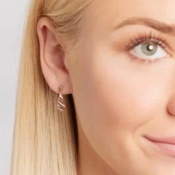 Diamant Ohrringe roségold 54 Diamanten 0,114 ct. DE0056