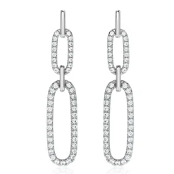 Diamant Ohrschmuck aus Weißgold oder Platin BDE0081-WSL