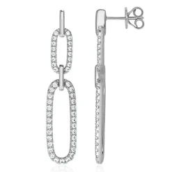 Diamant Ohrschmuck aus Weißgold oder Platin BDE0081-WSL