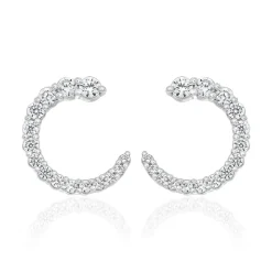 Diamant Ohrschmuck für Damen aus Weißgold oder Platin BDE0052-WSL