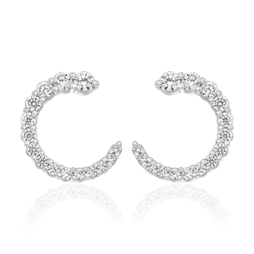 Diamant Ohrschmuck für Damen aus Weißgold oder Platin BDE0052-WSL