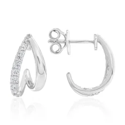 Diamant Ohrschmuck für Damen aus Weißgold oder Platin BDE0051-WSL