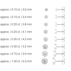 Diamant Ohrstecker aus 585er Weißgold, lab grown BDE0034LG-14KWSL