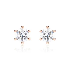 Diamant Ohrstecker aus 585er Roségold, lab grown BDE0028LG-14KRSL